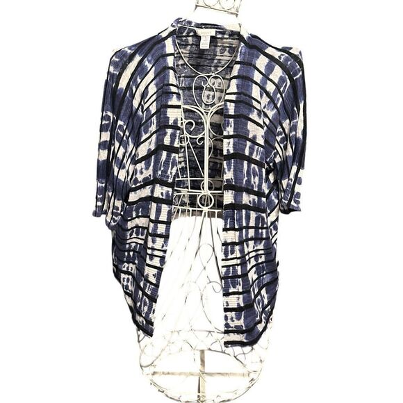 BEAUTIFUL Chicos Women's Cardigan Open Cardigan Blue tie dye style size 1 (small - Picture 1 of 7